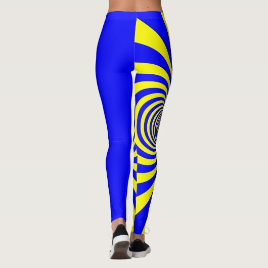 Blauwe en gele Leggings (Achterkant)