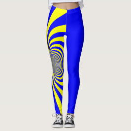 Blauwe en gele Leggings
