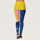 Blauwe en gele Leggings (Achterkant)