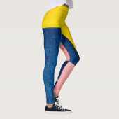 Blauwe en gele Leggings (Rechts)