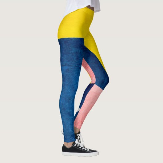 Blauwe en gele Leggings (Rechts)