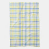 blauwe en gele lijnen en tegels theedoek (Verticaal)