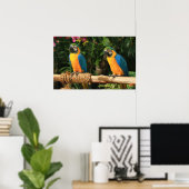 Blauwe en gele Macaw Afdrukken Poster (Thuiskantoor)