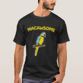 Blauwe en gele Macaw Parrot Macawsome T-shirt (Voorkant)