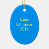 Blauwe en gele Macaw Pastel Art Ornament (Achterkant)