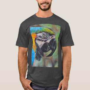 Blauwe en gele Macaw T-shirt