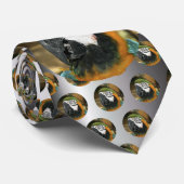 Blauwe en gele Macaw uit Amazon Stropdas (Opgerold)