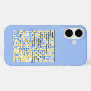 Blauwe en gele maïs iPhone 16 hoesje