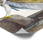 Blauwe en gele  Mode van het Franse Regent Poster (Hoek)