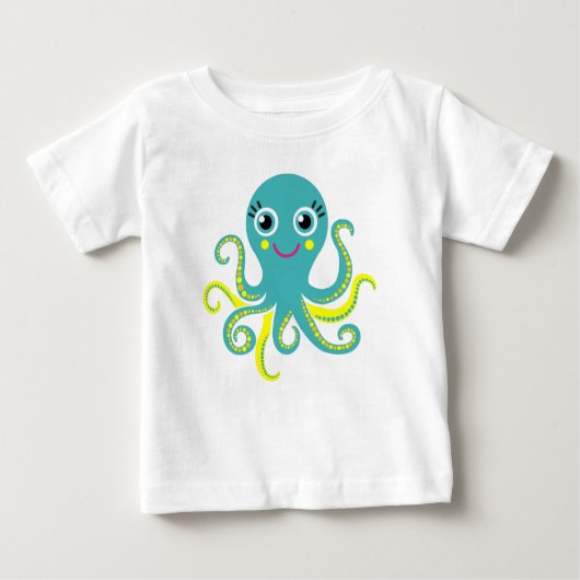 Blauwe en Gele Octopus (Voorkant)