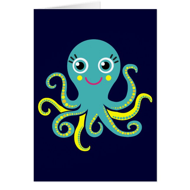 Blauwe en Gele Octopus (Voorkant)
