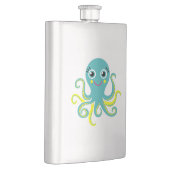 Blauwe en Gele Octopus Heupfles (Rechts)