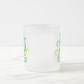Blauwe en Gele Octopus Matglas Koffiemok (Center)