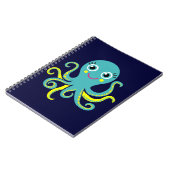 Blauwe en Gele Octopus Notitieboek (Linkerzijde)
