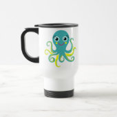 Blauwe en Gele Octopus Reisbeker (Links)
