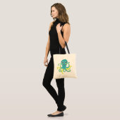 Blauwe en Gele Octopus Tote Bag (Voorkant (model))