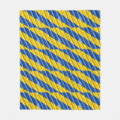 Blauwe en gele Oekraïense inspiratie Vrede geen oo Fleece Deken (Voorkant)