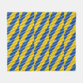 Blauwe en gele Oekraïense inspiratie Vrede geen oo Fleece Deken (Voorkant (Horizontaal))