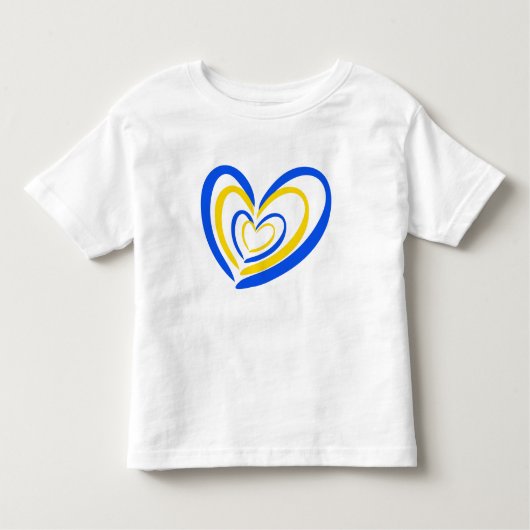 Blauwe en gele Oekraïense inspiratie Vrede geen oo Kinder Shirts (Voorkant)