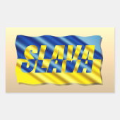 Blauwe en gele Oekraïense inspiratie Vrede geen oo Rechthoekige Sticker (Voorkant)