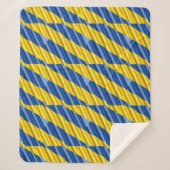 Blauwe en gele Oekraïense inspiratie Vrede geen oo Sherpa Deken (Voorkant)