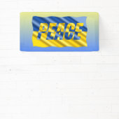 Blauwe en gele Oekraïense inspiratie Vrede geen oo Spandoek (Insitu)