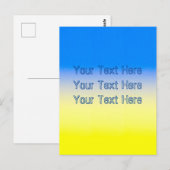 Blauwe en gele Oekraïne Geïnspireerde aangepaste t Briefkaart (Voorkant / Achterkant)