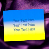 Blauwe en gele Oekraïne Geïnspireerde aangepaste t Briefkaart