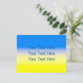 Blauwe en gele Oekraïne Geïnspireerde aangepaste t Briefkaart (Staand voorkant)