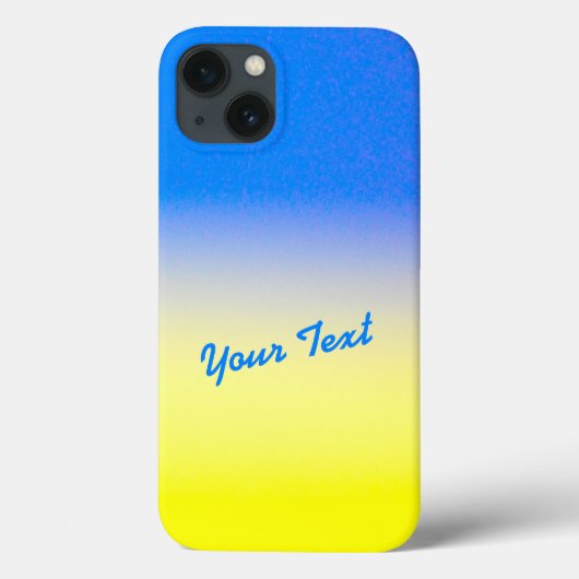 Blauwe en gele Oekraïne Geïnspireerde aangepaste t Case-Mate iPhone Case (Achterkant)