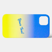 Blauwe en gele Oekraïne Geïnspireerde aangepaste t Case-Mate iPhone Case (Achterkant (horizontaal))
