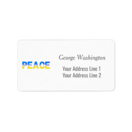 Blauwe en gele Oekraïne geïnspireerde vrede zonder Etiket