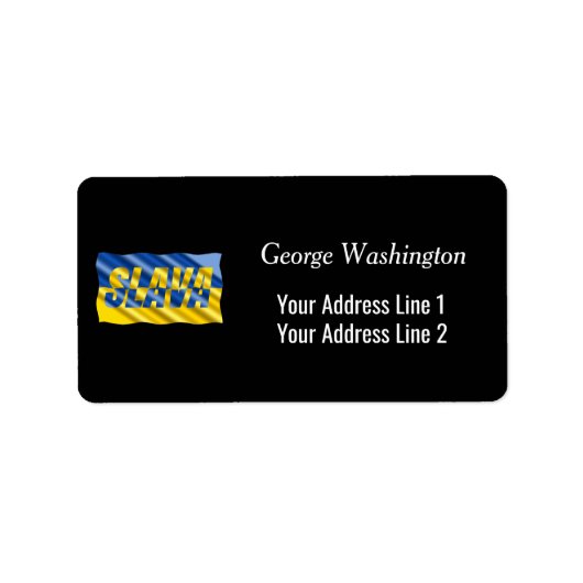 Blauwe en gele Oekraïne geïnspireerde vrede zonder Etiket (Voorkant)