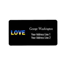 Blauwe en gele Oekraïne geïnspireerde vrede zonder Etiket