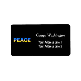 Blauwe en gele Oekraïne geïnspireerde vrede zonder Etiket