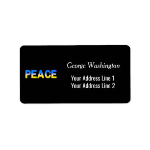 Blauwe en gele Oekraïne geïnspireerde vrede zonder Etiket