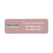 Blauwe en gele Oekraïne geïnspireerde vrede zonder Etiket (Voorkant)