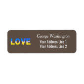 Blauwe en gele Oekraïne geïnspireerde vrede zonder Etiket (Voorkant)