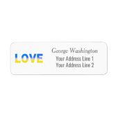 Blauwe en gele Oekraïne geïnspireerde vrede zonder Etiket (Voorkant)