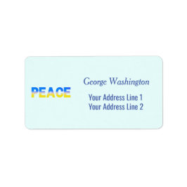 Blauwe en gele Oekraïne geïnspireerde vrede zonder Etiket