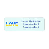 Blauwe en gele Oekraïne geïnspireerde vrede zonder Etiket (Voorkant)