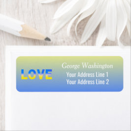 Blauwe en gele Oekraïne geïnspireerde vrede zonder Etiket