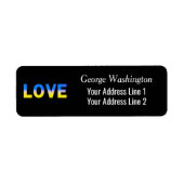 Blauwe en gele Oekraïne geïnspireerde vrede zonder Etiket (Voorkant)