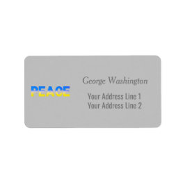 Blauwe en gele Oekraïne geïnspireerde vrede zonder Etiket