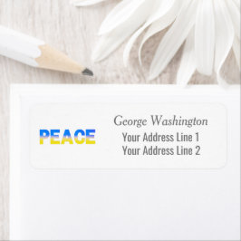 Blauwe en gele Oekraïne geïnspireerde vrede zonder Etiket