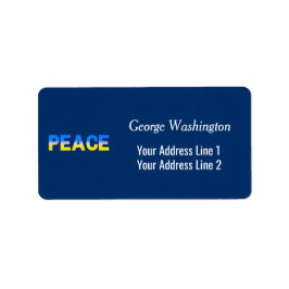 Blauwe en gele Oekraïne geïnspireerde vrede zonder Etiket