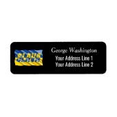 Blauwe en gele Oekraïne geïnspireerde vrede zonder Etiket (Voorkant)