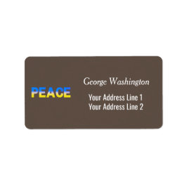 Blauwe en gele Oekraïne geïnspireerde vrede zonder Etiket