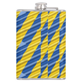 Blauwe en gele Oekraïne geïnspireerde vrede zonder Heupfles