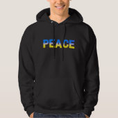 Blauwe en gele Oekraïne geïnspireerde vrede zonder Hoodie (Voorkant)